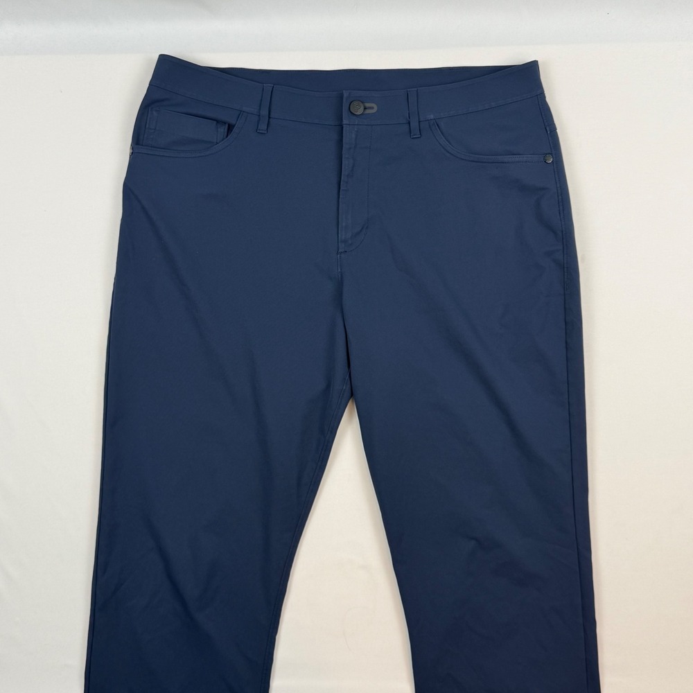 Public Rec Mens Work to Play Pants Navy Blue 5-Pocket Performance Trousers 34/32